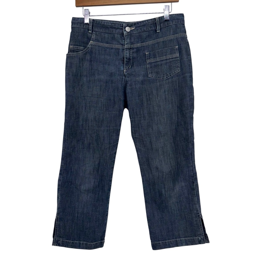 New Man VTG Fade Out Denim Capri Jeans Women Tag Size 44 France Y2K Minimalist